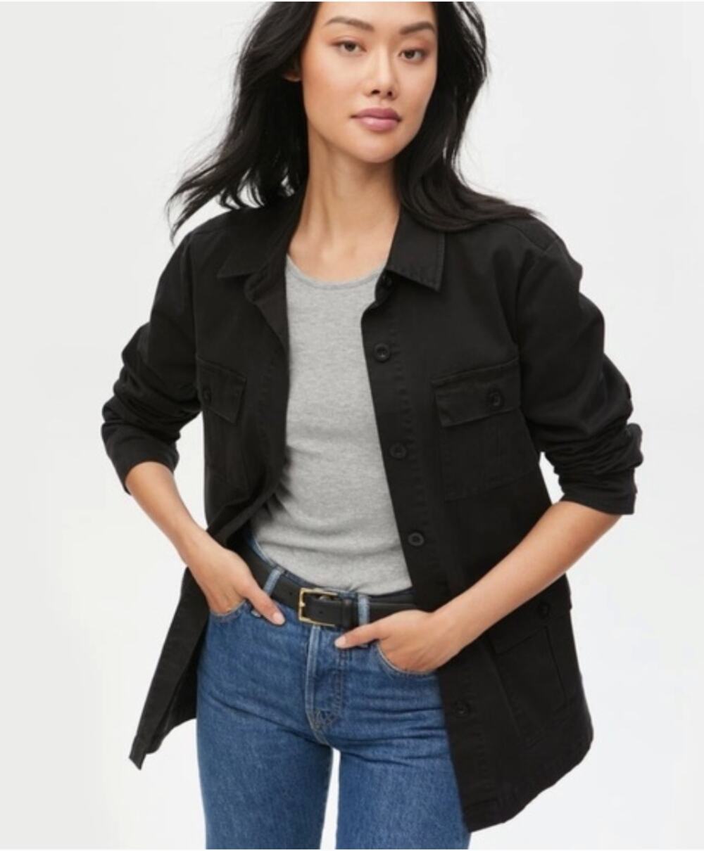 Michael Stars Alec Utility Safari Jacket | Black Women's sz. L